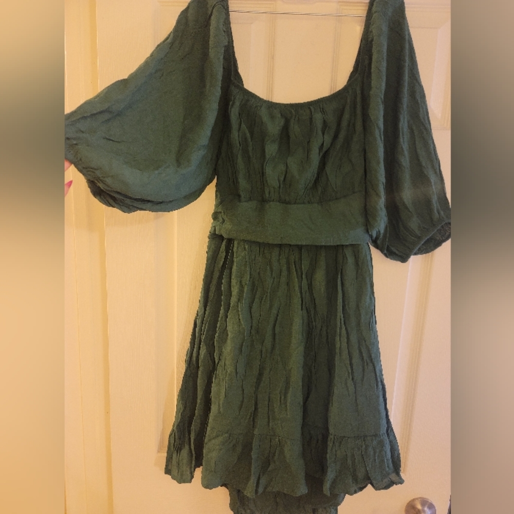 Women Forest green XL baby doll dress